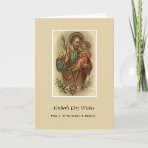 Faderns dag-präst St. Josef & Jesusbarnet Kort