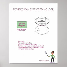 Faderns dag presentkortshållare poster