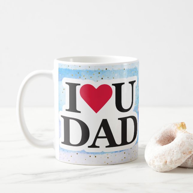 Faderns dag typografi mugg • Bästa pappa någonsin  (Med munk)
