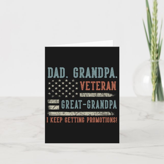 Faders dag Pappa Farfar Veteran Oldefar Kort (Framsida)