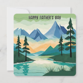 Fadersdag Berg Landskap Natur Julkort