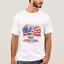 Fadersdag med patriotisk känsla t shirt