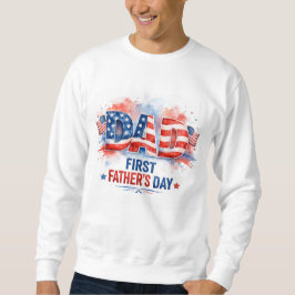 Fadersdag med patriotisk prägel lång ärmad tröja