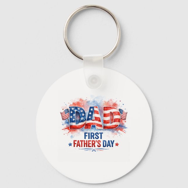 Fadersdag med patriotisk prägel nyckelring (Framsida)