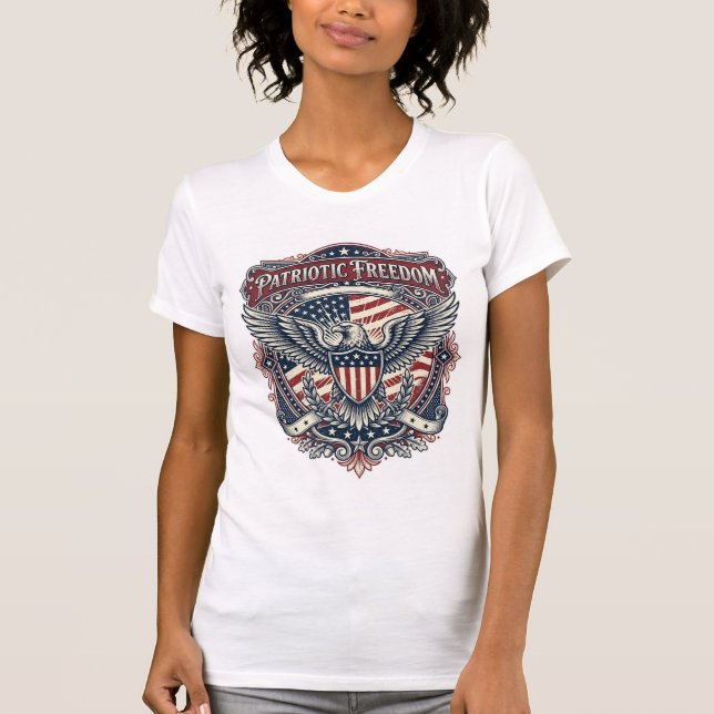 Fadersdag Vector Grafisk T-shirt med Patriotisk Te (Framsida)
