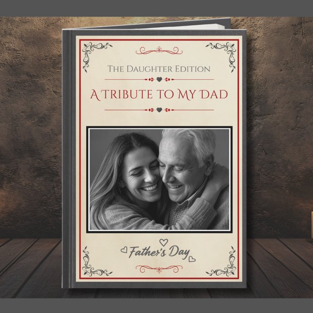Fadersdags-kort med saga från dottern kort (A literary tribute to the hero of your story. The perfect Father's Day card from a daughter.)