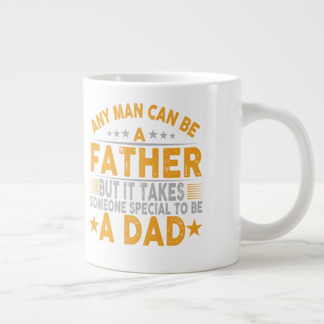 Fadersdagspresent till en farfar som en pappa jumbo mugg (Höger)