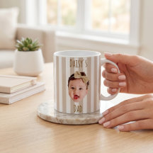 Fadersdagspresenter till pappa Baby Face-mugg