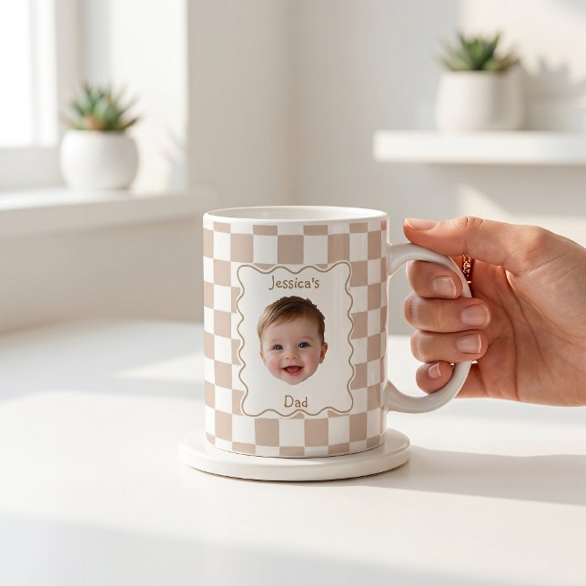 Fadersdagspresenter till pappa Brun Kaffemugg (Skapare uppladdad)
