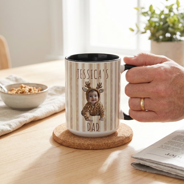 Fadersdagspresenter till pappa Bruna ränder Mugg (Skapare uppladdad)