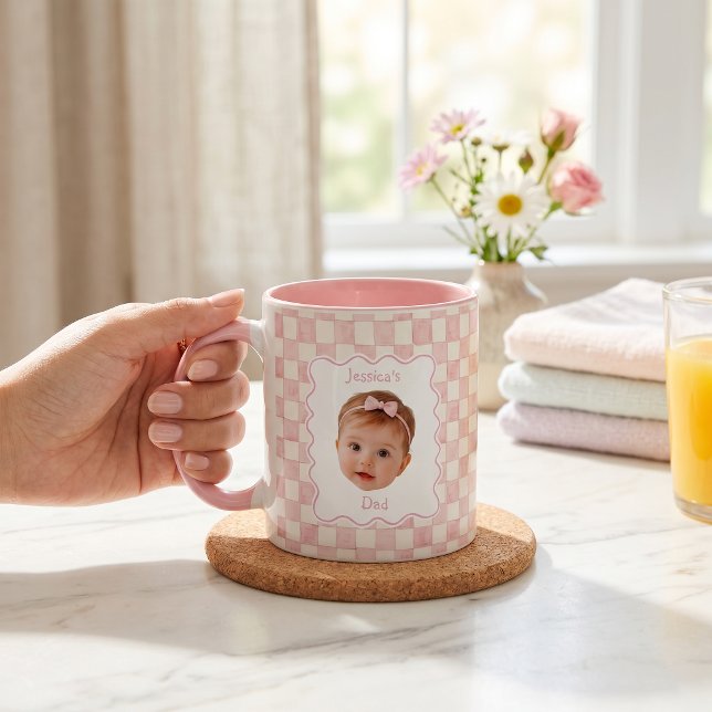 Fadersdagspresenter till pappa Rosa Mugg (Skapare uppladdad)