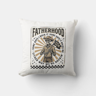 Faderskap Vintage Skelett Cowboy Pappa Tröja Desig Kudde