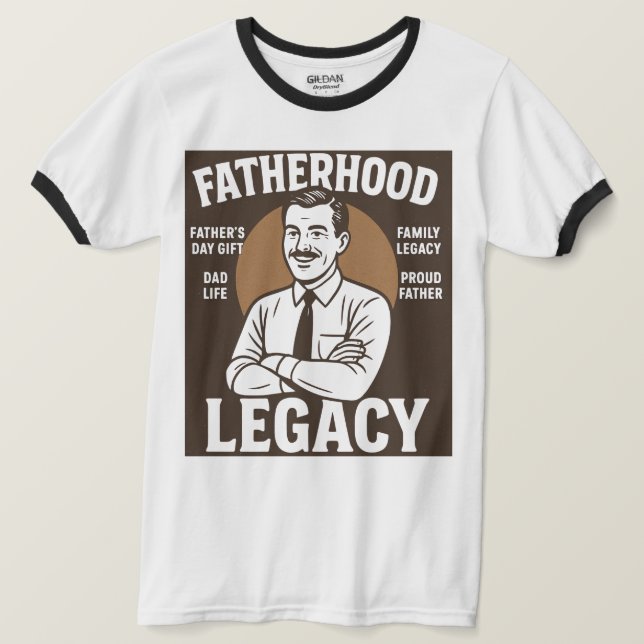Faderskapsarv Vintage Fars Dag  T Shirt (Design framsida)