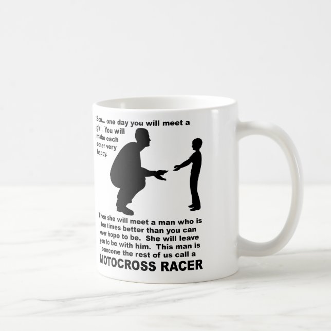 Fadersråd Motocross Dirt Bike Rolig Mugg (Höger)