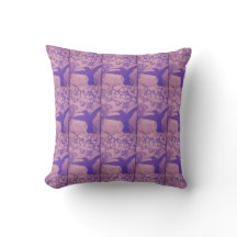 Fades Lavender Hummingbird Pillow