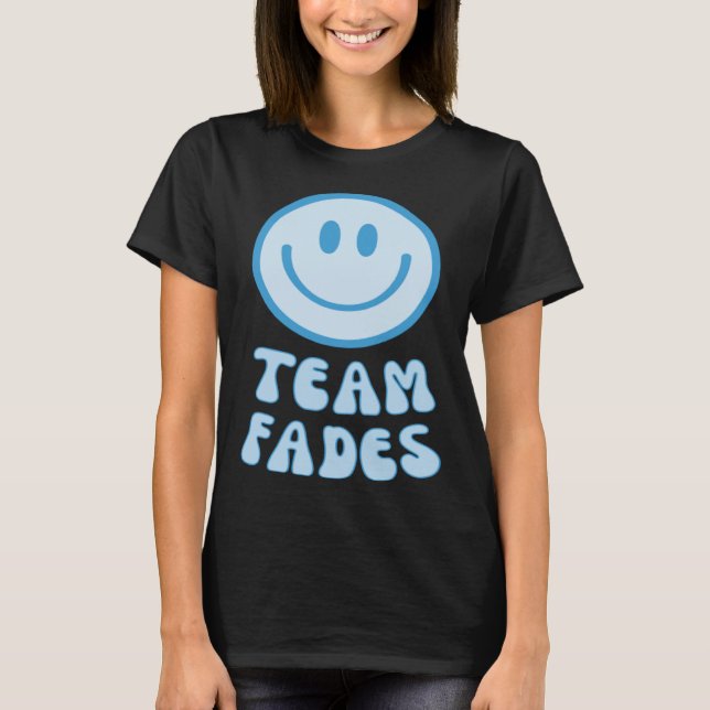 Fades or Braids Gender Reveal Retro Team Fades T Shirt (Framsida)