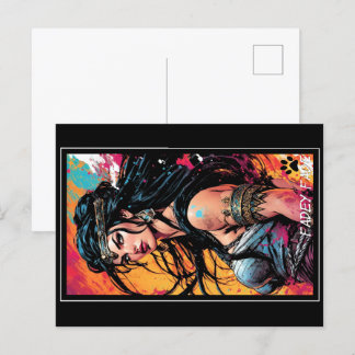 Fadey Barbarian Tecknad Stil 01 Vykort