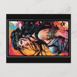 Fadey Barbarian Tecknad Stil 01 Vykort