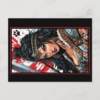 Fadey Barbarian Tecknad Stil 04 Vykort