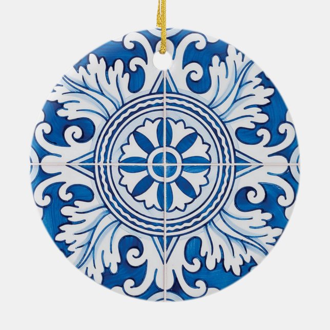 Fado, portugisisk folkmusik julgransprydnad keramik (Baksidan)