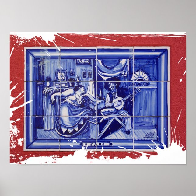 Fado, portugisiska folkkonst poster (Framsidan)