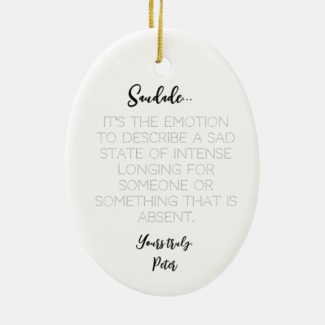 Fadokvinnans sångare med portugisiska fraktaser julgransprydnad keramik (Baksidan)