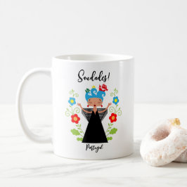Fadokvinnans sångare med portugisiska fraktaser kaffemugg