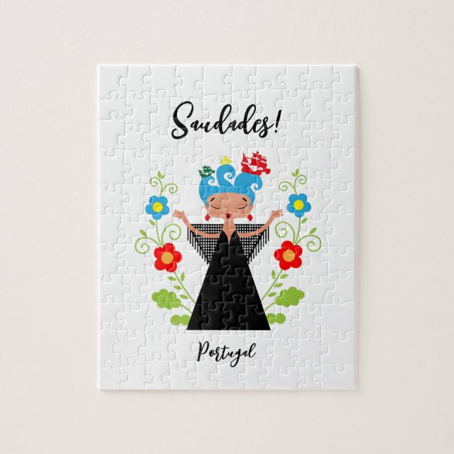 Fadokvinnans sångare med portugisiska fraktaser pussel (Vertikal)