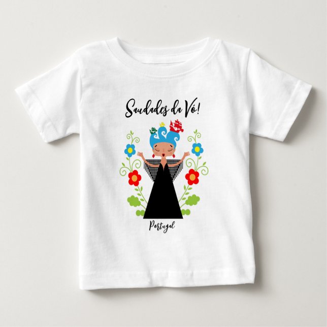 Fadokvinnans sångare med portugisiska fraktaser t shirt (Framsida)