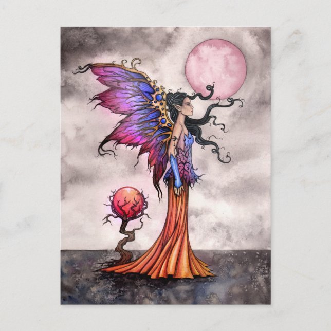 Fae Abigail Fairy Fantasy Art Postcard Vykort (Framsida)