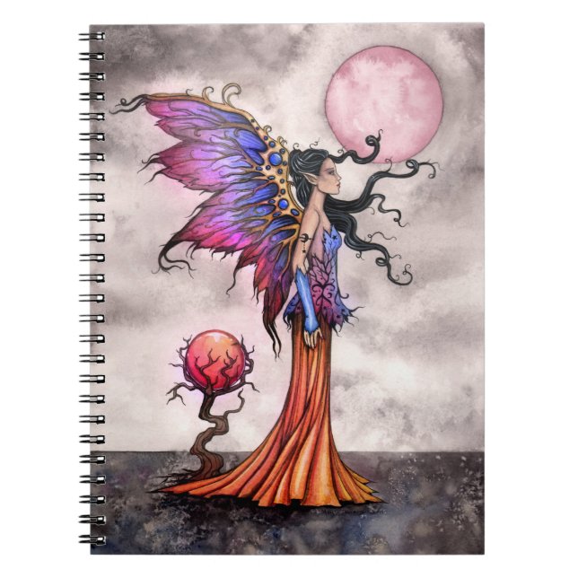 Fae Abigail Fantasy Fairy Notebook Anteckningsbok Med Spiral (Framsidan)