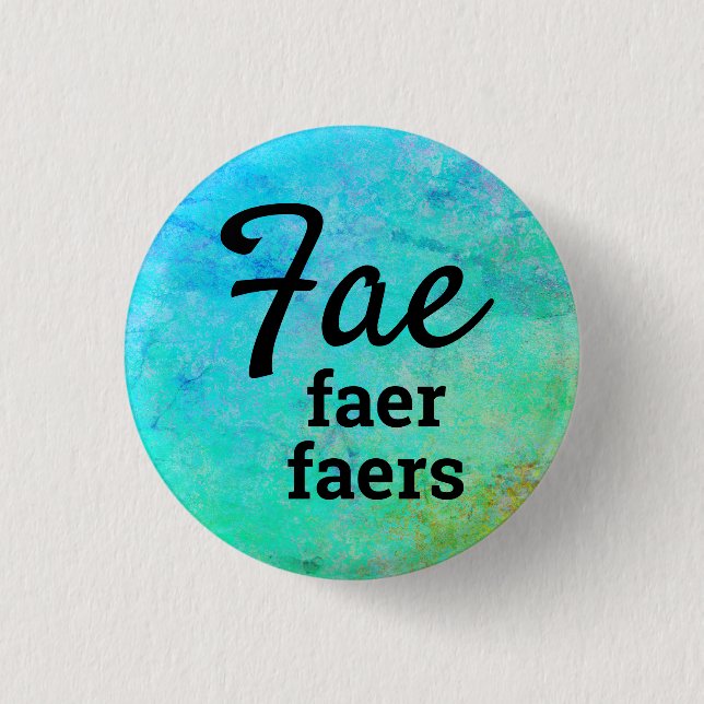 Fae, Faer, Faers Pronouns Knapp (Framsida)