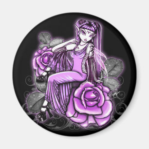 Fae för rosa valentines day "för frändskap" ros magnet