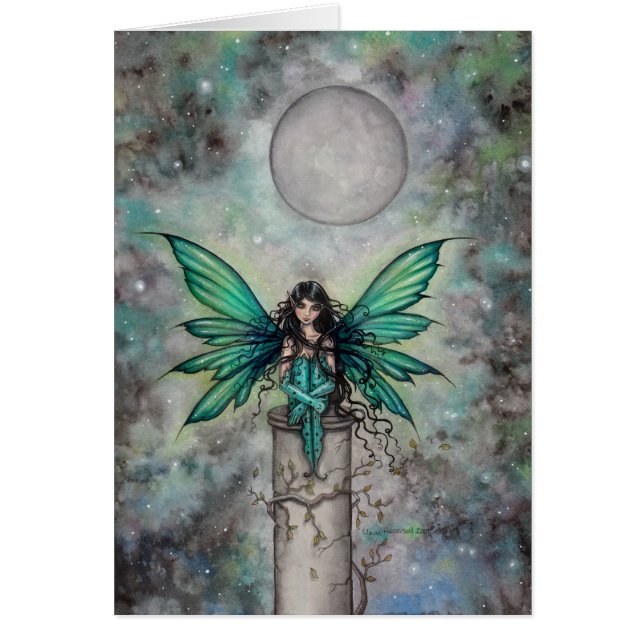 Fae Gothic Fairy Fantasy Art Hälsningskort (Framsidan)