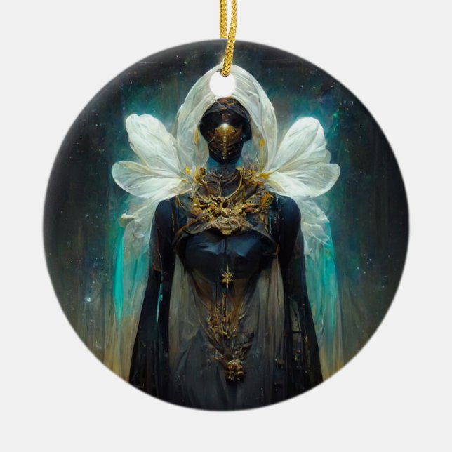 Fae Guardian Fantasy Julgransprydnad Keramik (Framsidan)