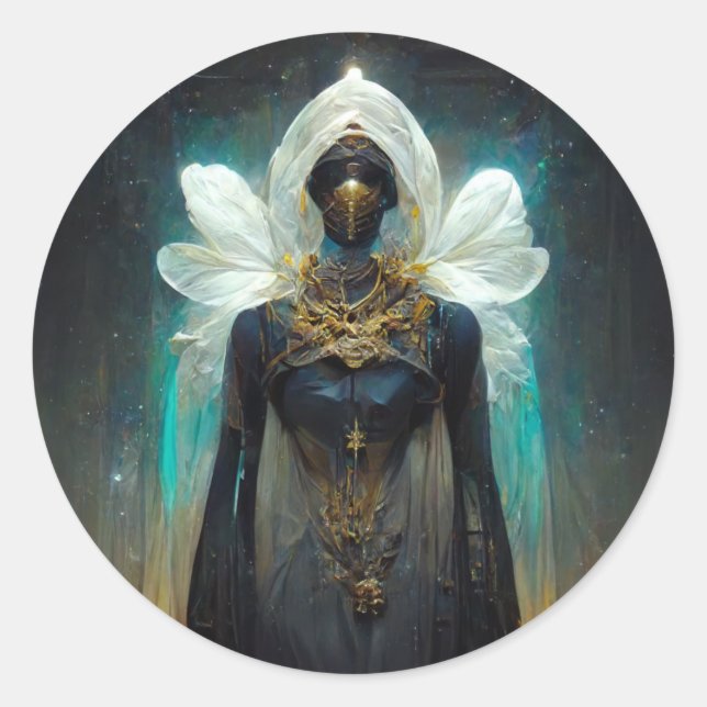 Fae Guardian Fantasy Runt Klistermärke (Framsida)