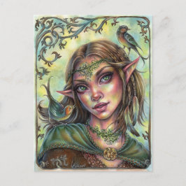 Fae Messenger vykort Elf Fantasy