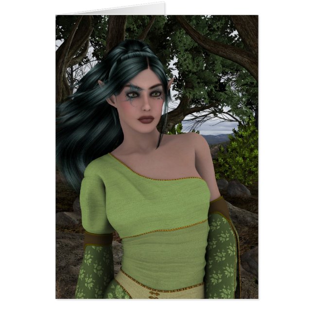 Fae sfärkort hälsningskort (Framsidan)