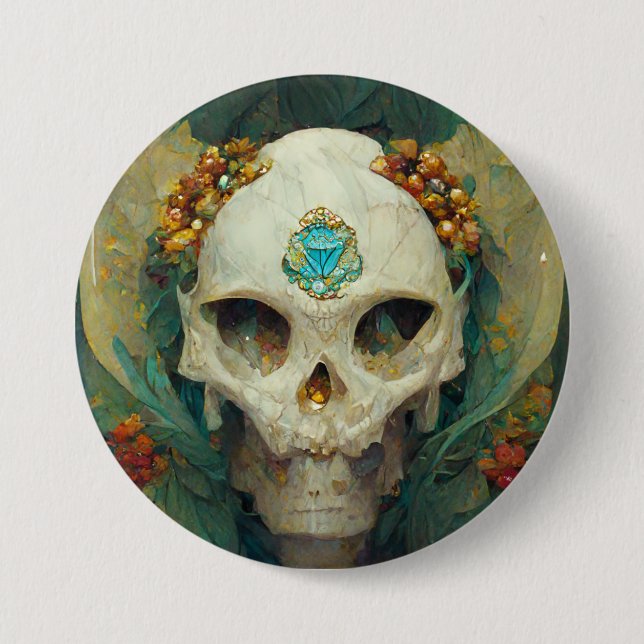 Fae Skull Fantasy Knapp (Framsida)