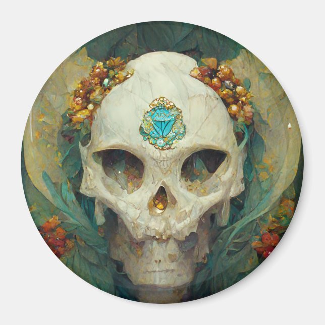 Fae Skull Fantasy Magnet (Framsidan)