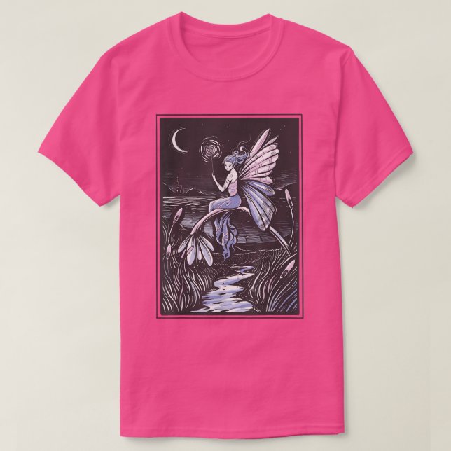 Faecore Fairy Night Fairycore Fantasy Magic Natatu T Shirt (Design framsida)