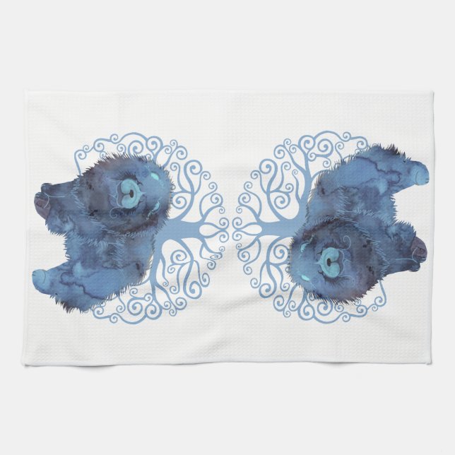 FAED GENES Chow LIVETS TRÄD Kitchen Towel Kökshandduk (Horisontell)