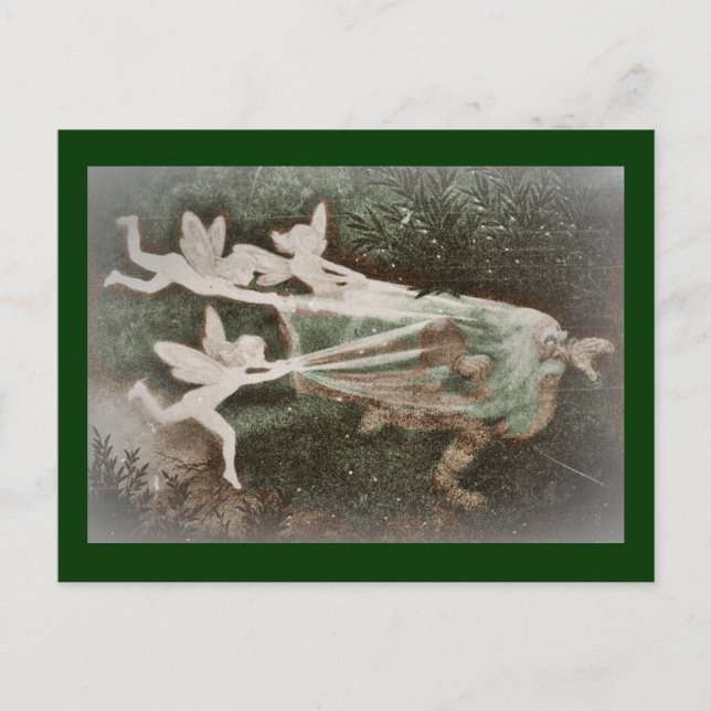 Faeries Catching Nisse (gnome) Vykort (Framsida)