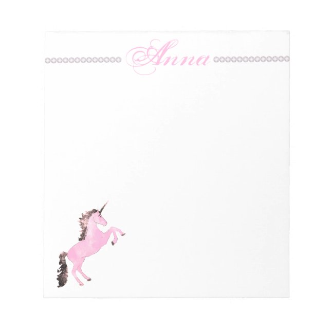 Faetastic Unicorn rosa personalize Anteckningsblock (Framsida)