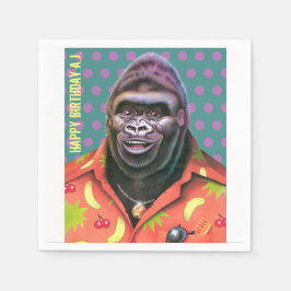 Fåfäng gorilladesign för pappra servetter