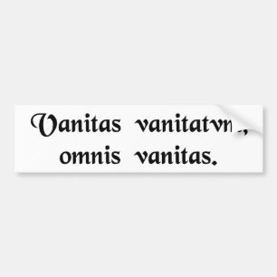 Fåfänga av alla fåfänga, är vanity. bildekal
