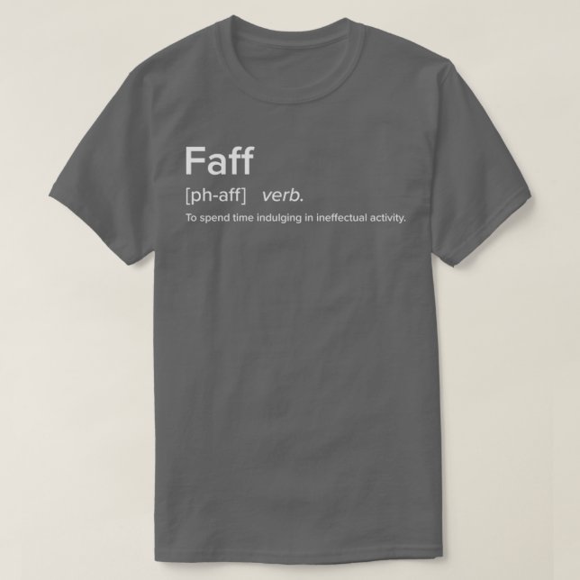 Faff British Slang Defined Collection T Shirt (Design framsida)