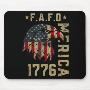 Fafo 1776 merica skallig örn amerikansk flagga vin musmatta