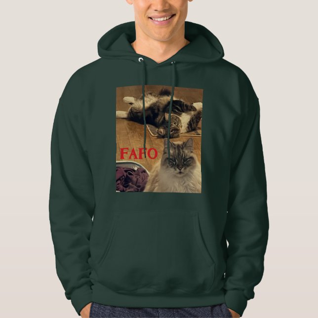 FAFO Cattitude-tröja  Hoodie (Framsida)