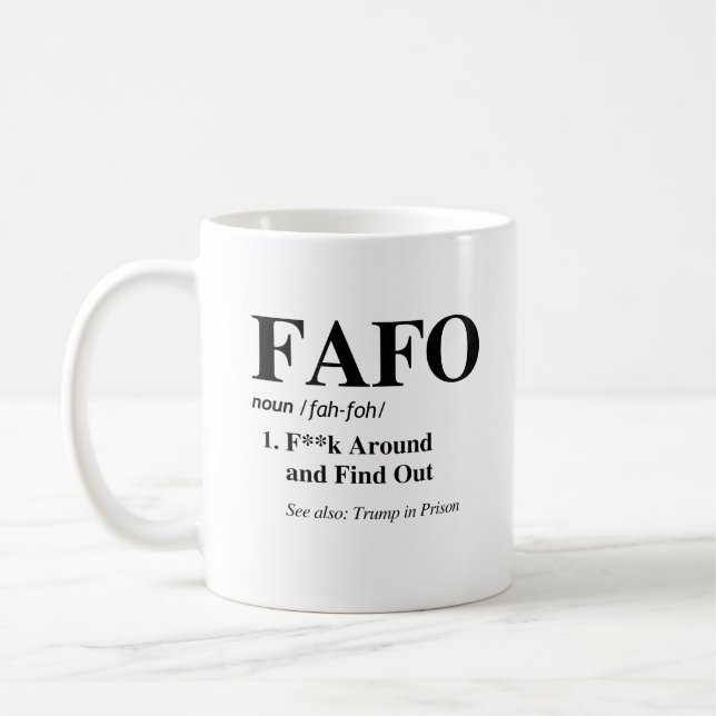 FAFO-definition Kaffemugg (Vänster)